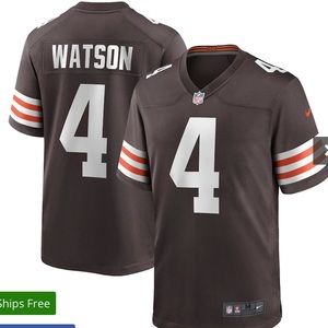 Men's Cleveland Browns Deshaun Watson Nike Brown Game Jersey